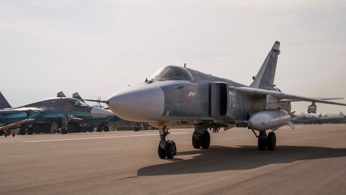 Ruské bojové lietadlo Su-24.
