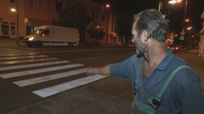 Miesta, kde zrazilo chodca.