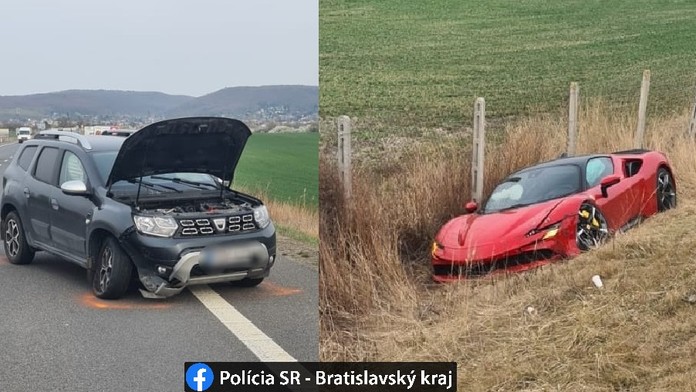 Nehoda na diaľnici D4.