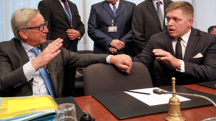Jean-Claude Juncker a Robert Fico.