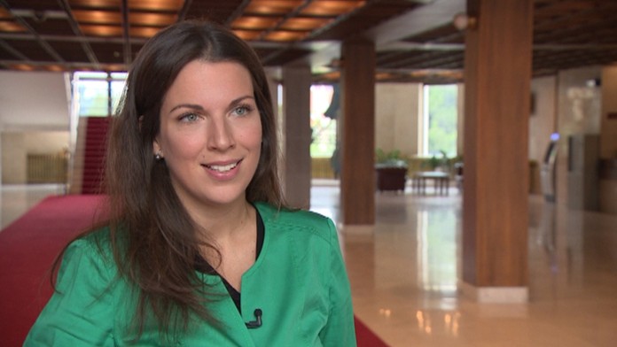 Poslankyňa Katarína Cséfalvayová v rozhovore pre TV Markíza.