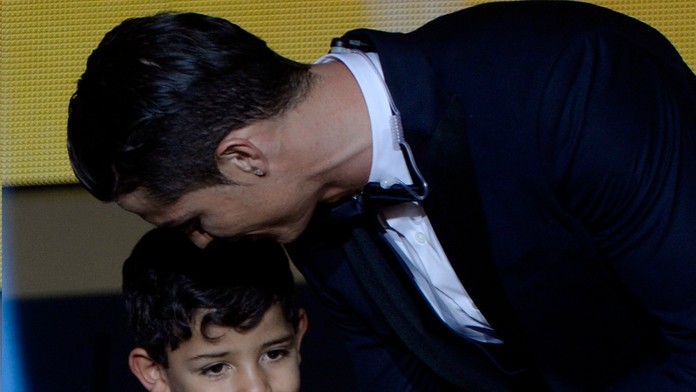 Cristiano Ronaldo so svojim synom