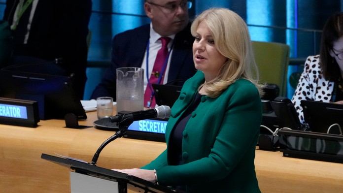 Prezidentka SR Zuzana Čaputová vystupuje na Fóre OSN.