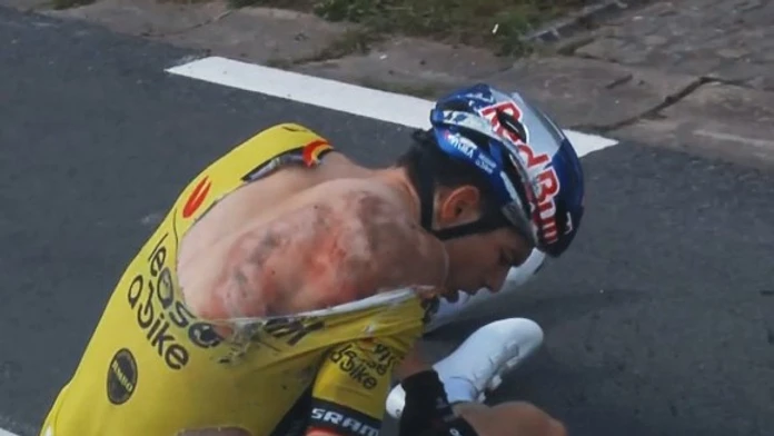 Wout Van Aert po páde