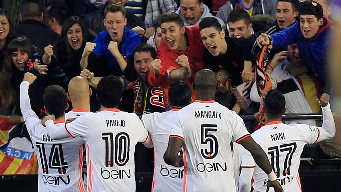 Hráči Valencie na archívnej snímke.