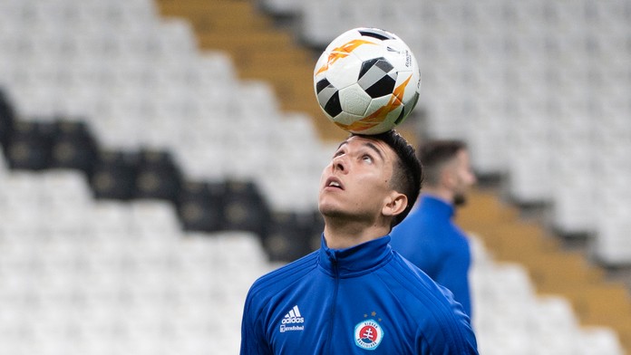Erik Daniel zo Slovana Bratislava oslavuje gól v dueli EL na pôde Besiktasu.