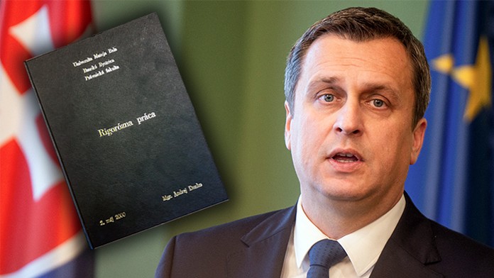 Rigorózna práca Andreja Danka.