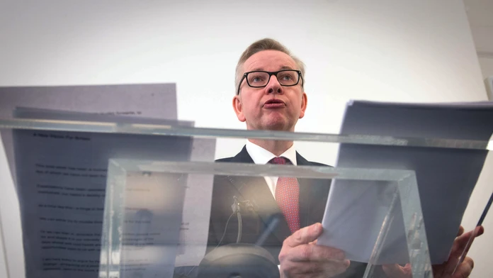 Britský minister spravodlivosti  Michael Gove.