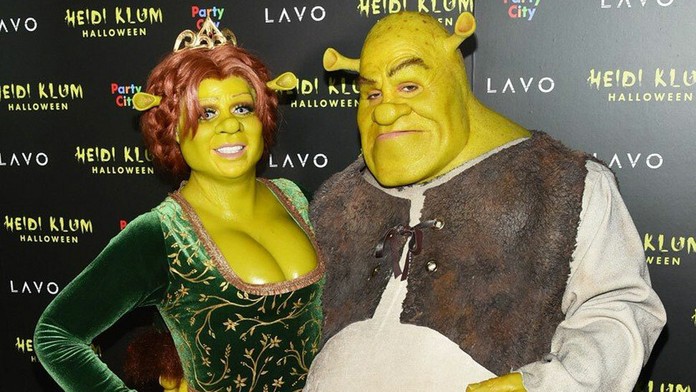Heidi Klum a Tom Kaulitz ako Fiona a Shrek