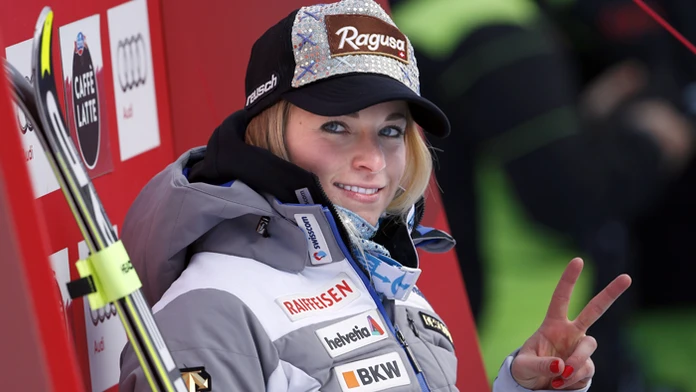 Švajčiarska lyžiarka Lara Gutová.