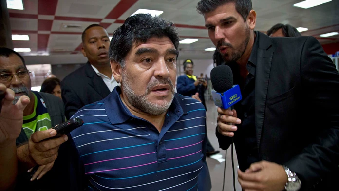 Diego Maradona na archívnej snímke zo 7. marca 2020.