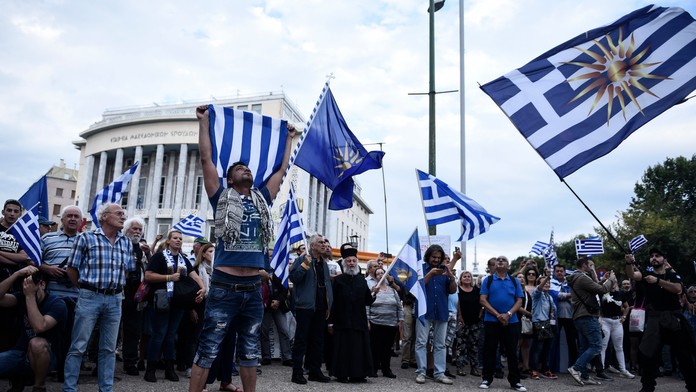 Demonštrácia v Grécku pre dohodu s Macedónskom