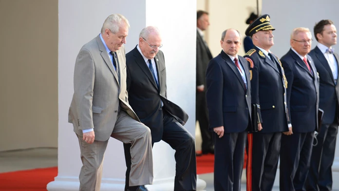 Prezidenti Miloš Zeman a Ivan Gašparovič