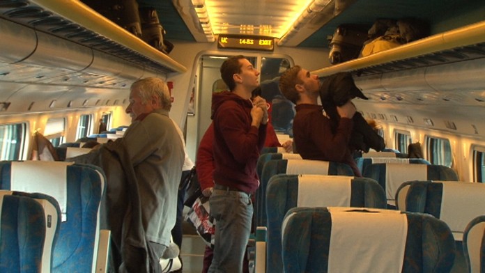 Cestujúci v Pendoline.