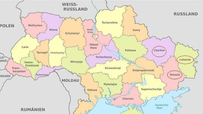 Mapa Ukrajiny