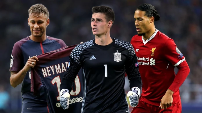 Neymar, Kepa Arrizabalaga a Virgil Van Dijk.