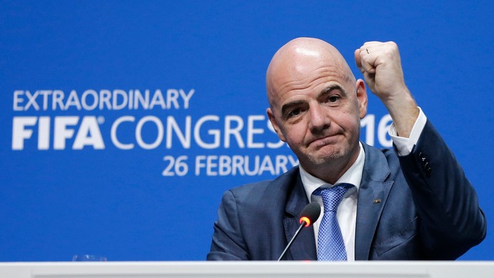 Súčasný prezident FIFA Gianni Infantino.