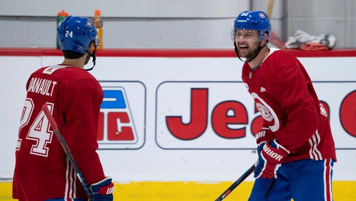 Tomáš Tatar a Phillip Danault.