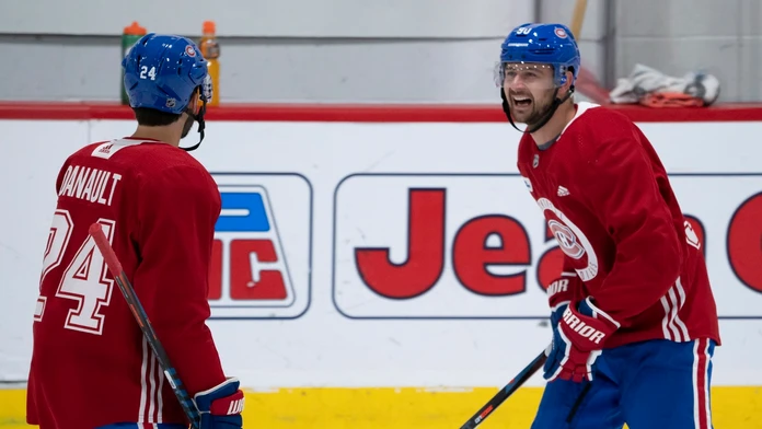 Tomáš Tatar a Phillip Danault.