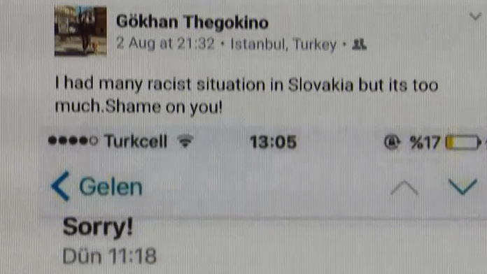 Príspevok na internete.