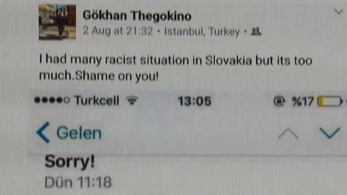 Príspevok na internete.