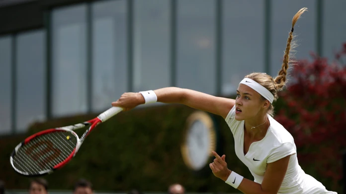 Anna Karolína Schmiedlová na Wimbledone.
