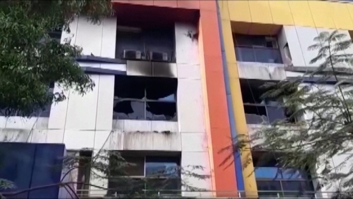 Požiar nemocnice v Indii.