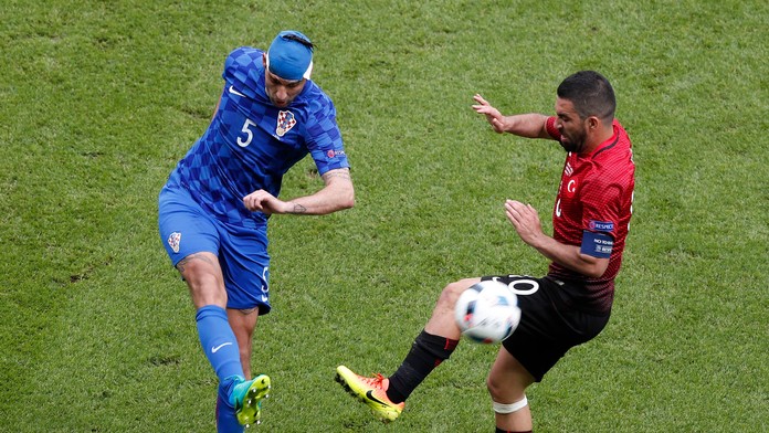 Zápas Chorvátsko s Tureckom.