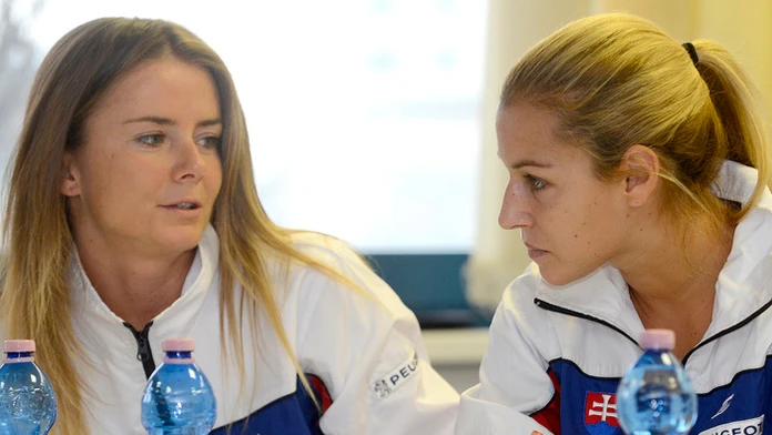 Daniela Hantuchová a Dominika Cibulková na archívnej snímke.