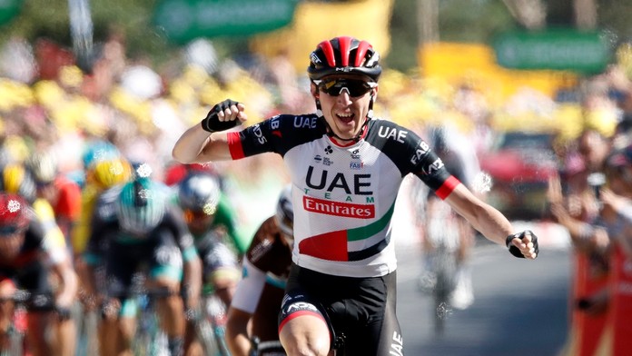 Daniel Martin sa raduje z víťazstva v 6- etape TdF 2018.