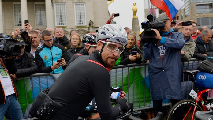 Prezident Slovenského zväzu cyklistiky Peter Privara počas tlačovej konferencie pred pretekmi Elite na MS.