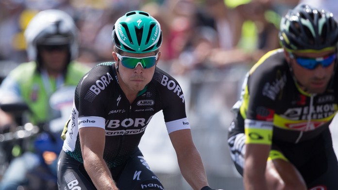 Juraj Sagan (Bora - Hansgrohe)  počas spoločných Majstrovstiev Slovenskej a Českej republiky v cyklistike.