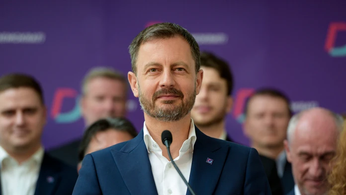 Na snímke predseda strany Demokrati Eduard Heger