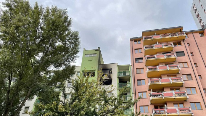 Výbuch bytu v Ružinove.