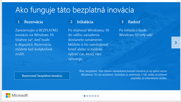Aktualizácia na Windows 10.