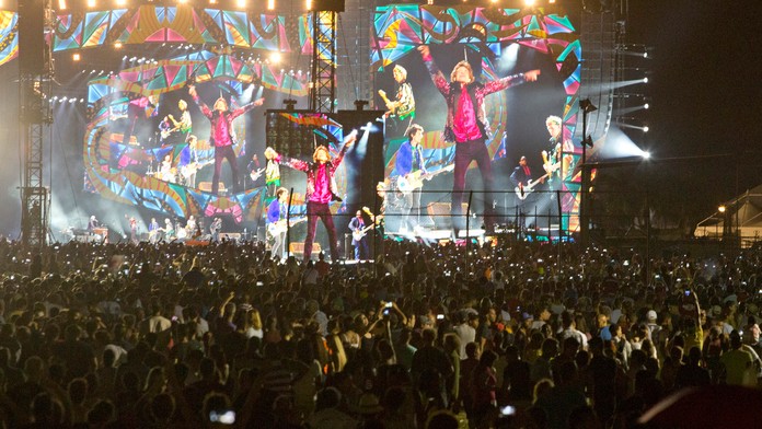 Koncert Rolling Stones v Havane.