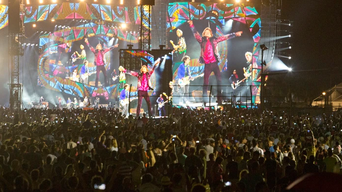 Koncert Rolling Stones v Havane.