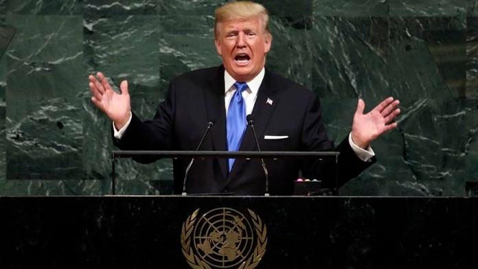 Trump sa vyhrážal "úplným zničením" KĽDR, ak napadnú Spojené štáty alebo ich spojencov.