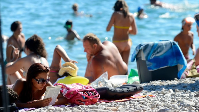 Na snímke pláž v chorvátskom meste Rijeka.