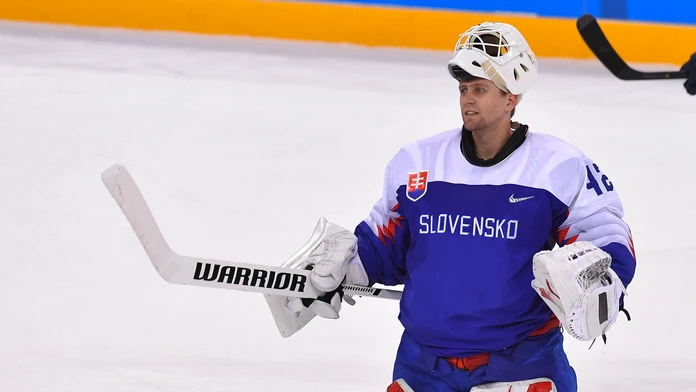 Sklamaný bek ruského olympijského tímu Viačeslav Vojnov po prehre so Slovenskom na ZOH 2018.