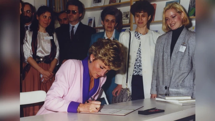 Princezná Diana počas návštevy Slovenska.