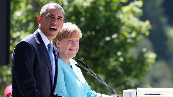 Barack Obama a Angela Merkelová