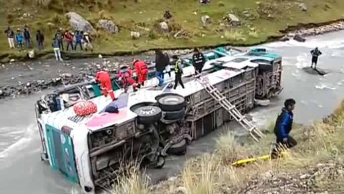 Havária autobusu.