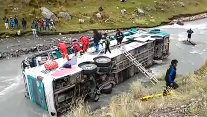 Havária autobusu.