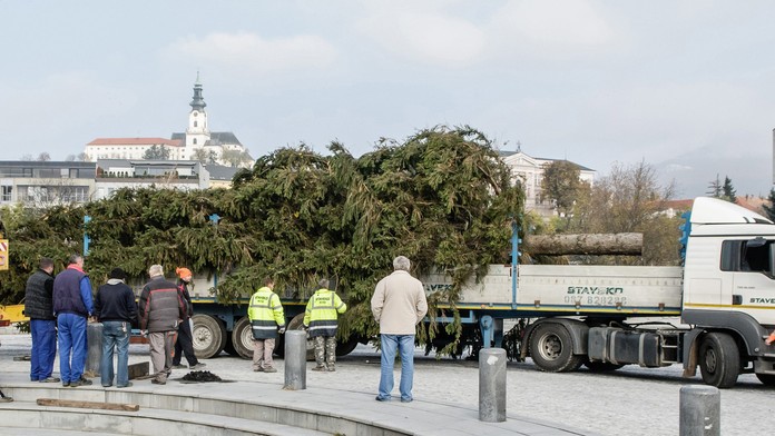 Vianočný stromček v Nitre.