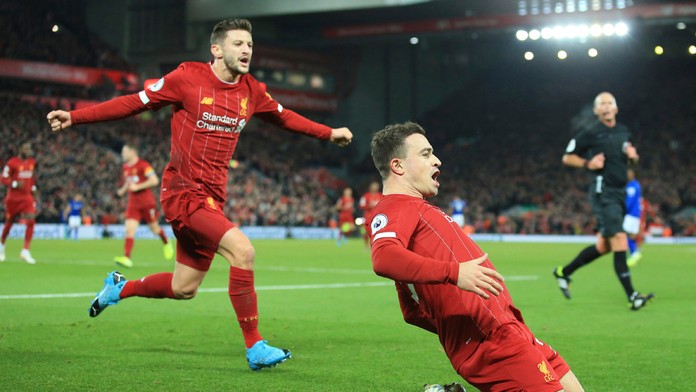 Shaqiri v Liverpoole.
