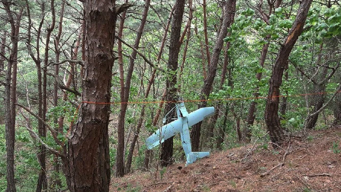 Havarovaný dron.