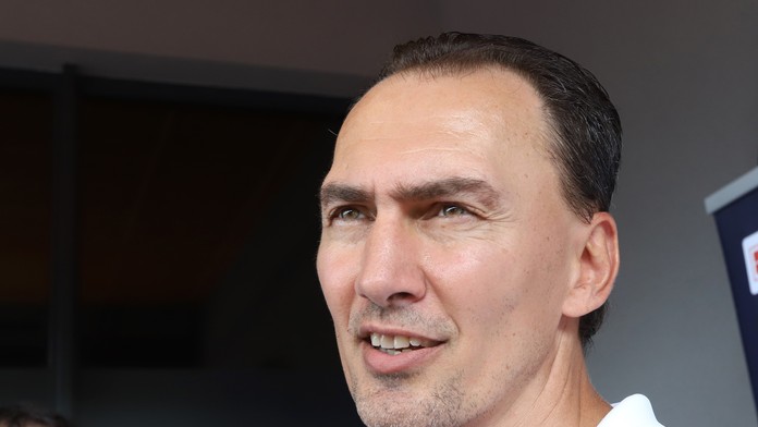 Generálny manažér reprezentácie a prezident SZĽH Miroslav Šatan.