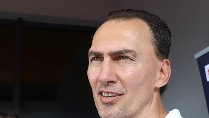 Generálny manažér reprezentácie a prezident SZĽH Miroslav Šatan.