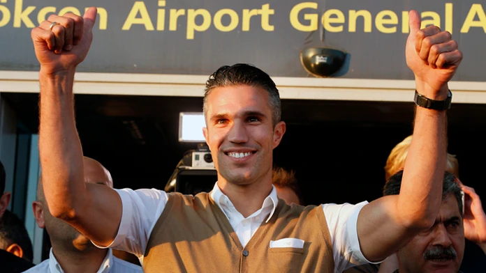 Robin Van Persie po prílete do Turecka.